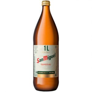Cerveza San Miguel Especial (rubia) Botella Cristal 1 L