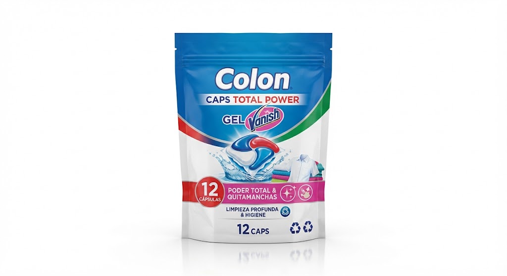 Colon Caps Total Power Gel Vanish 12 Cápsulas Bolsa