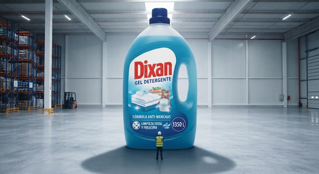 Dixan Gel Detergente 1350L Botella Plástico
