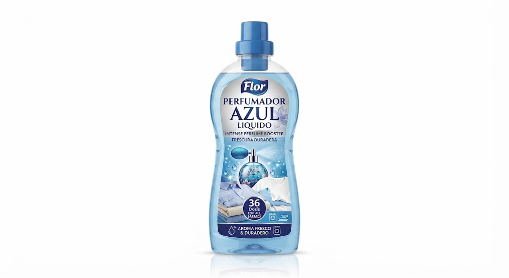 Flor Perfumador Azul Liquido 36 Dosis Botella Plástico