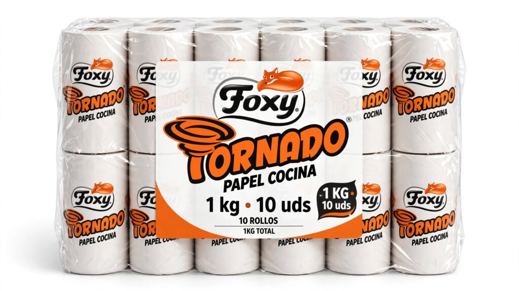Foxy Papel Cocina Tornado 1 kg / 10 uds
