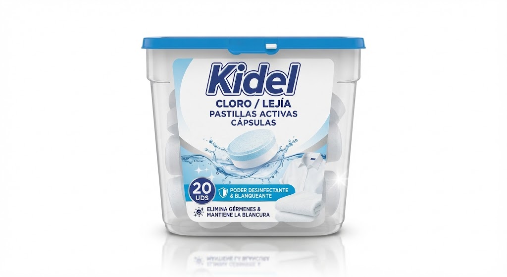 Kidel Cloro/lejia Pastillas Activas Cápsulas/pastillas