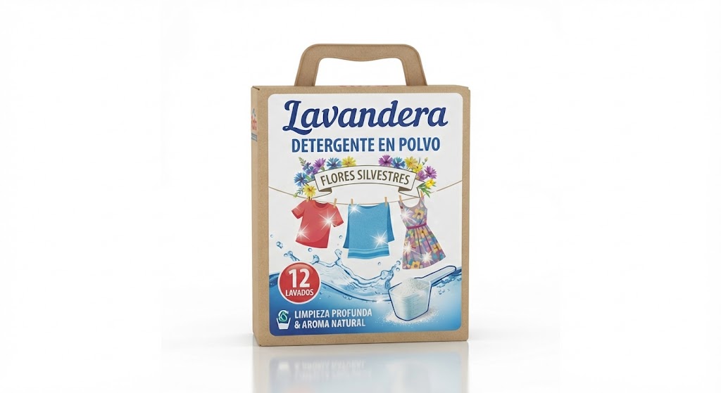 Lavandera Detergente Polvo Flores Silvestres 12 Lavados