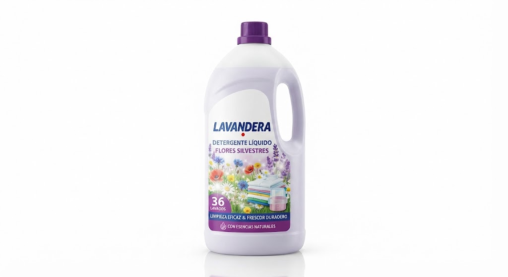 Lavandera Lavandera Detergente Liquido Flores Silvestre 36 Lavados Botella Plástico