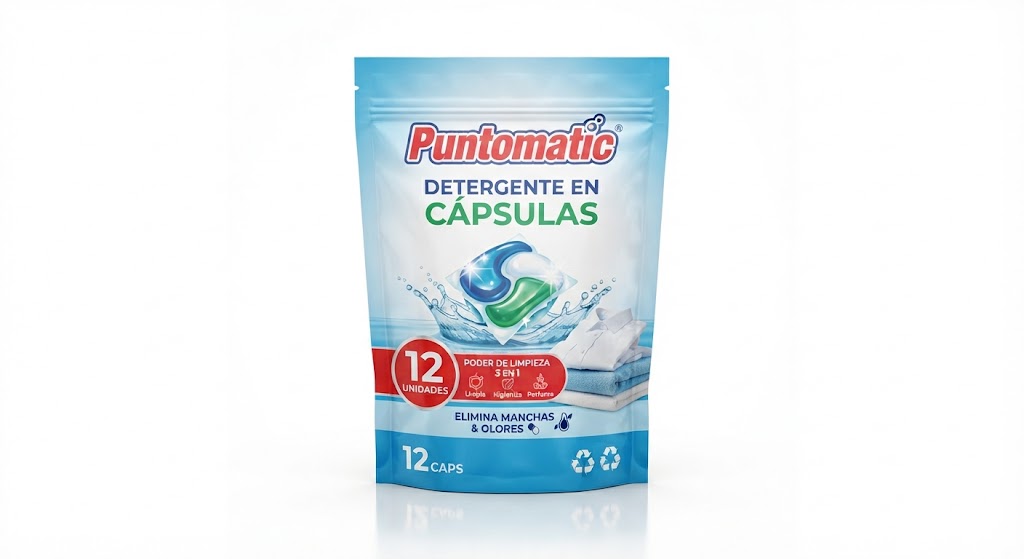 Puntomatic Detergente en Cápsulas 12 Unidades Bolsa