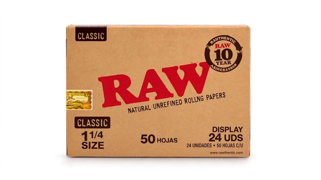 Raw Papel Classic 1 1/4 50 Hojas Disp 24UDS