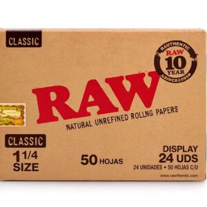 Raw Papel Classic 1 1/4 50 Hojas Disp 24UDS