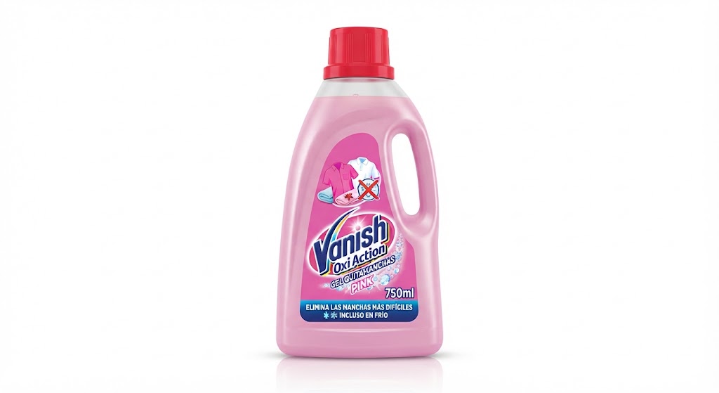 Vanish OXI Action Gel Quitamanchas Pink 750 ml Botella Plástico