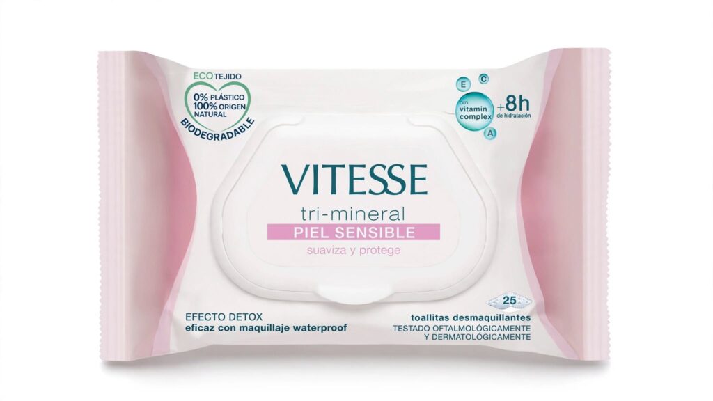 Vitesse Toallitas Desmaqui.tri-mineral Piel Sensible 25ud