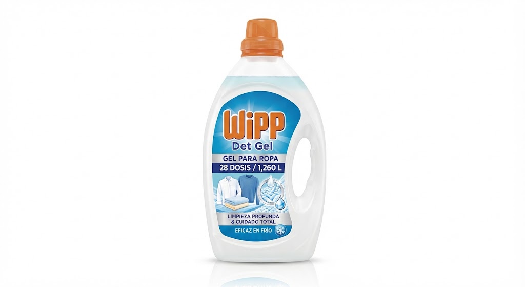 Wipp Det Gel 28 Dosis / 1,260 L. Botella Plástico