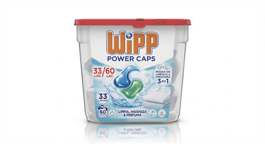 Wipp Power Caps 33 Lav. / 60 Lav. Cápsulas/pastillas