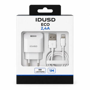 Idusd Cargador Eco 2,4A + Cable Lightning 1M