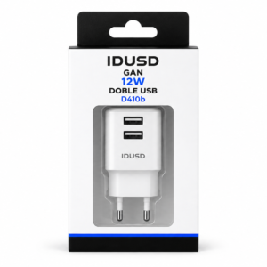 Idusd Cargador GAN 12W Doble USB D410b