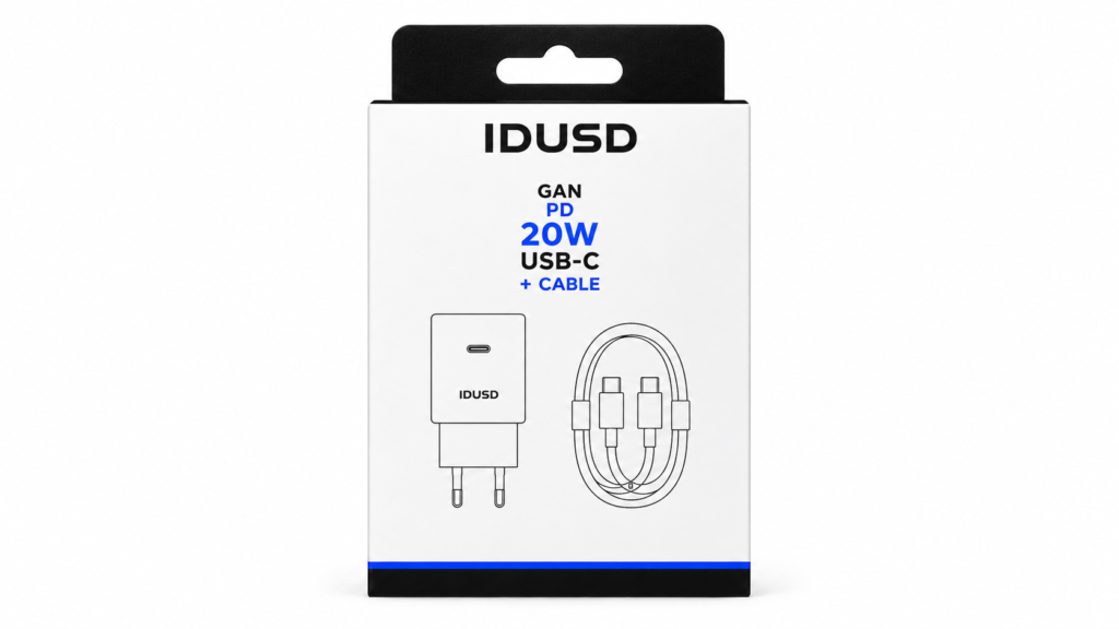 Idusd Cargador Gan Pd 30w Doble Usb-c D200b