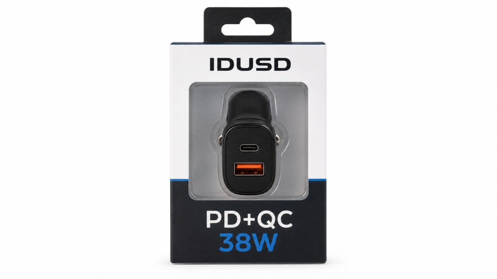 Idusd Cargador de Coche PD+QC 38W
