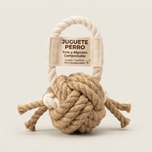 Juguete Perro Yute y Algodón Compostable Tltw23061