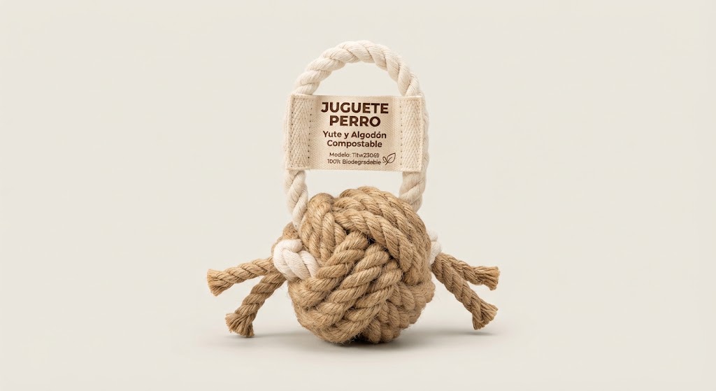 Juguete Perro Yute y Algodón Compostable Tltw23061