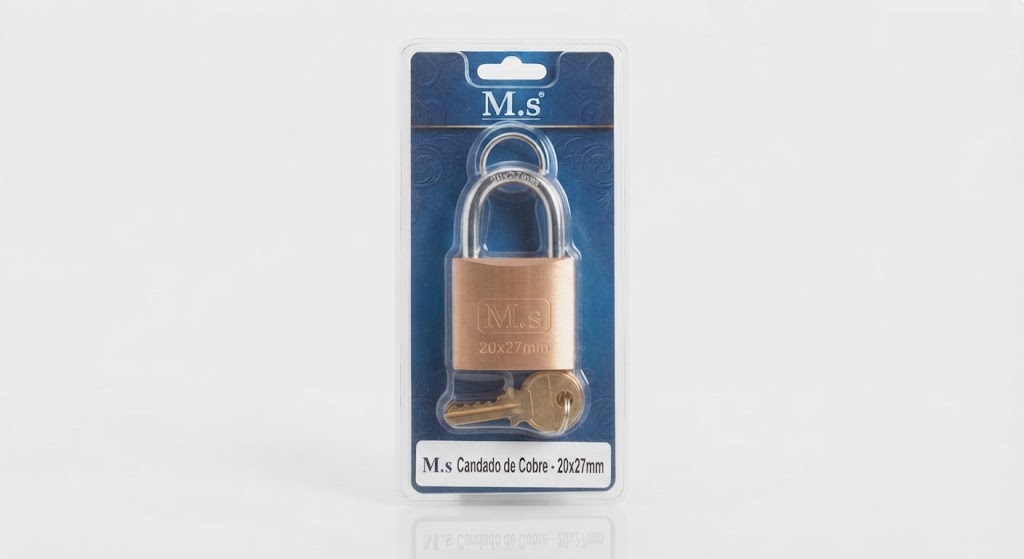 M.s Candado de Cobre 20x27mm