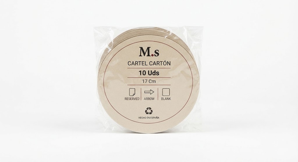 M.s Cartel Cartón 10 Uds / 17 Cm