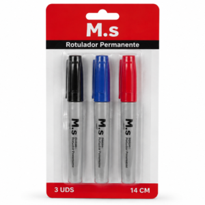 M.s Rotulador Permanente 3 UDS / 14CM