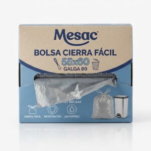 Mesac Bolsa Cierra Facil 55x60 Gris Galga 80