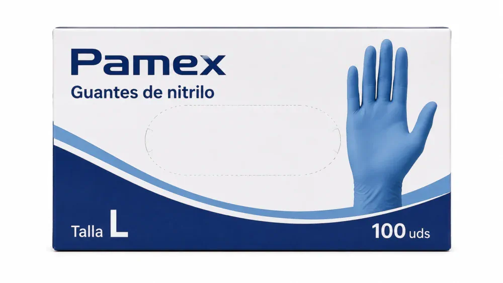 Pamex Guantes Nitrilo Talla L 100uds