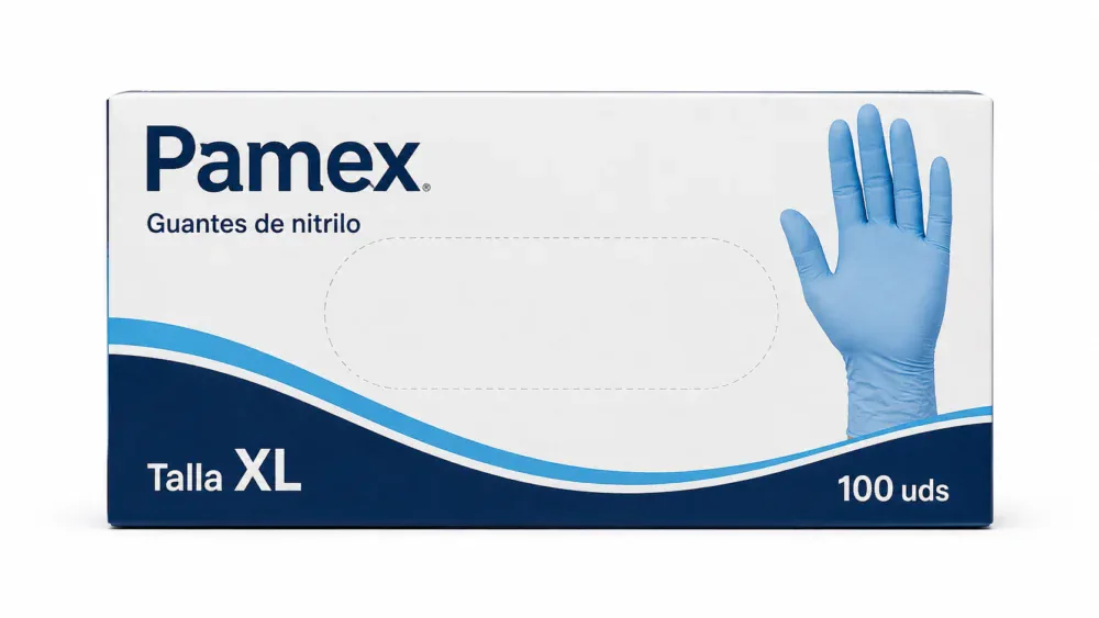 Pamex Guantes Nitrilo Talla XL 100UDS