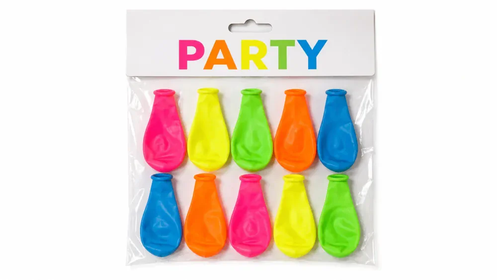Party Globo Fluorescente Surtido 23 cm / 10 uds