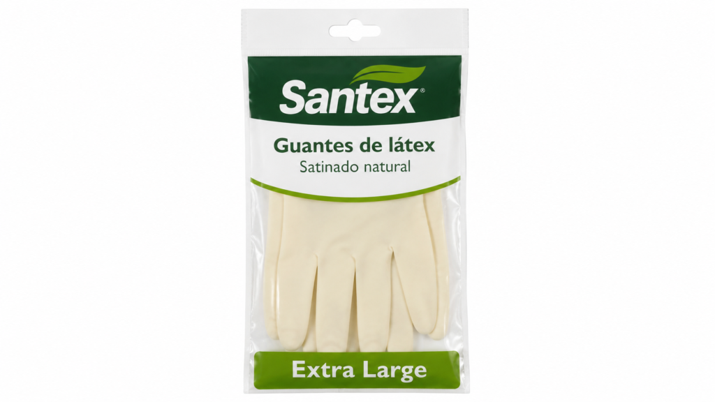 Santex Guantes Latex Satinado Natural Extra Large