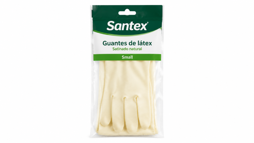 Santex Guantes Latex Satinado Natural Small