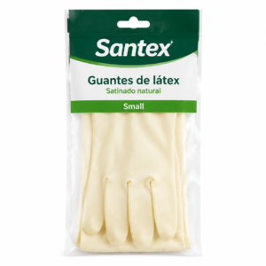 Santex Guantes Latex Satinado Natural Small