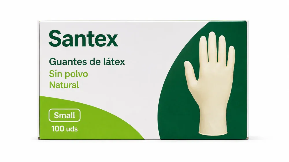 Santex Guantes Latex sin Polvo Natural Small 100uds