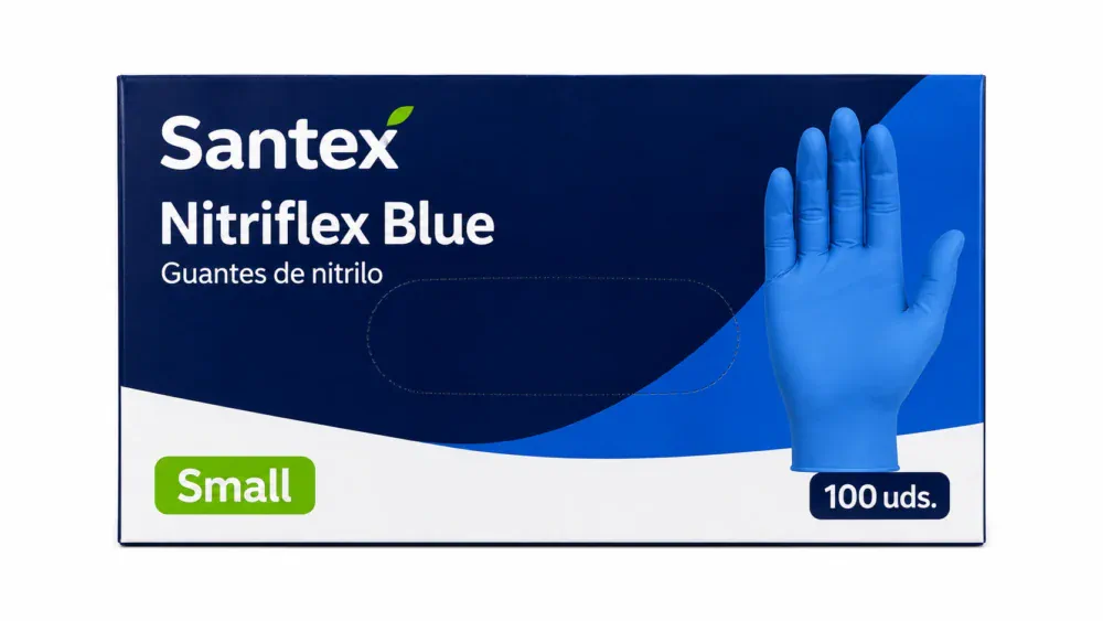 Santex Guantes Nitrilo Nitriflex Blue Small 100uds