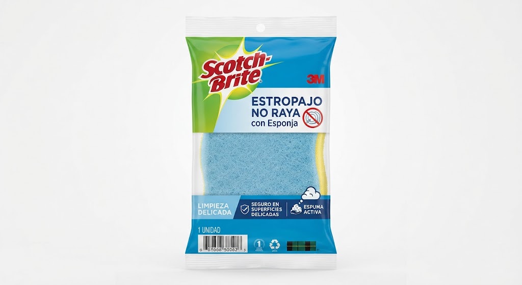 Scotch Brite Estropajo No Raya con Esponja