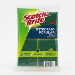 Scotch Brite Estropajo Popular Fibra 4 Ud