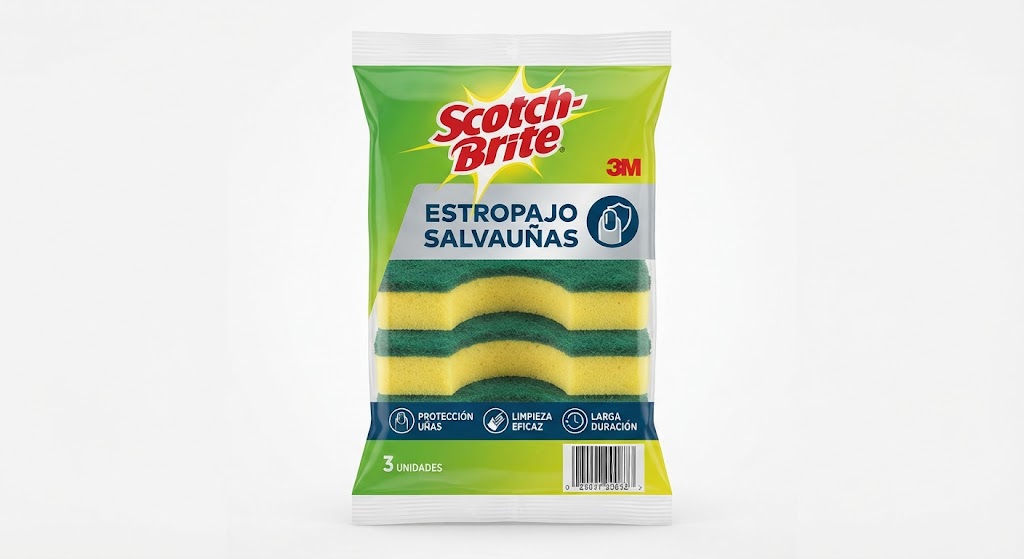 Scotch Brite Estropajo Salv.uñas 3ud