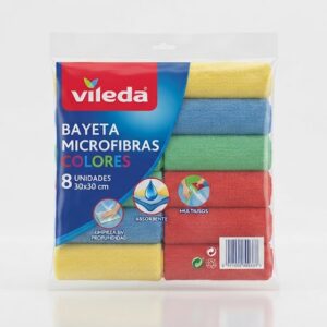 Vileda Bayeta Microfibras Colores 30x30cm 30cm / 8ud