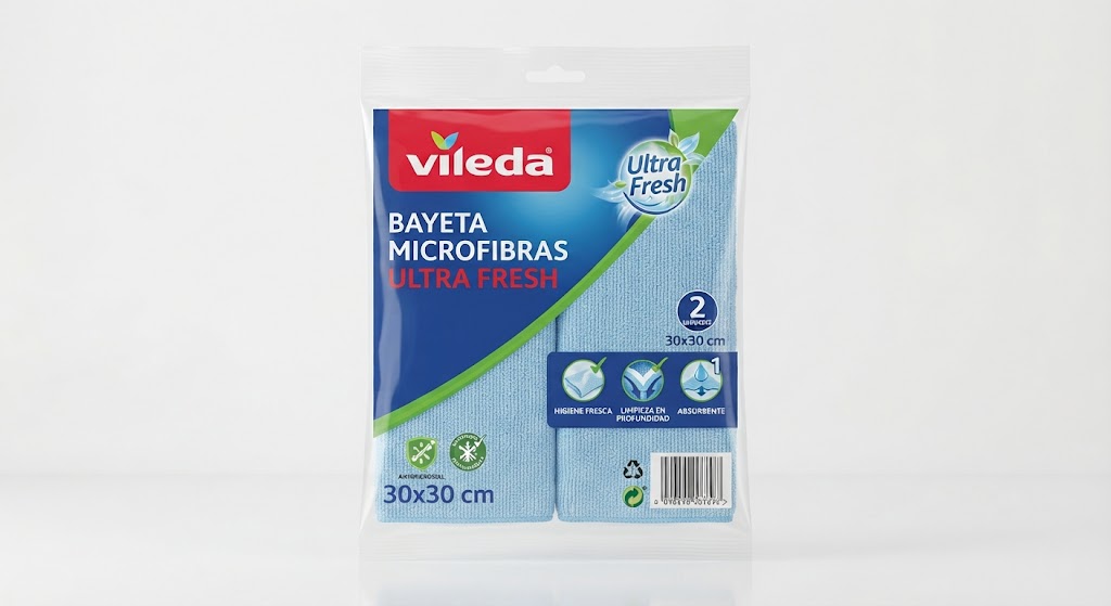 Vileda Bayeta Microfibras Ultra Fresh 2ud / 1ud / 30cm