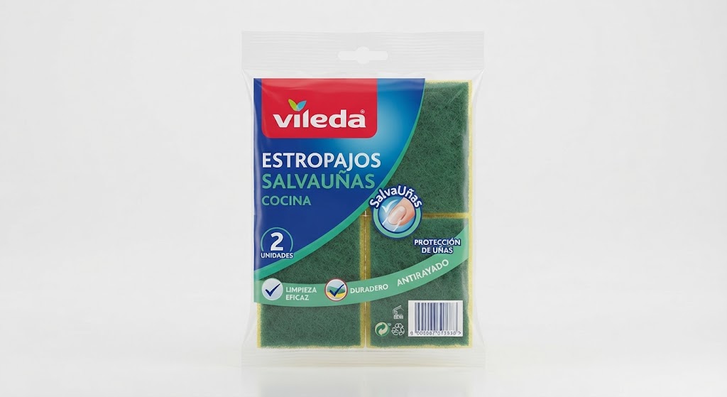 Vileda Estropajos Salvauñas Cocina 2ud / 1 gr